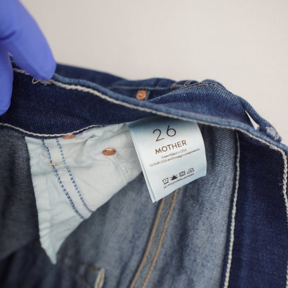 MOTHER The Insider Crop Step Fray Jeans in Home Movies‎ Size 26 - Picture 8 of 14